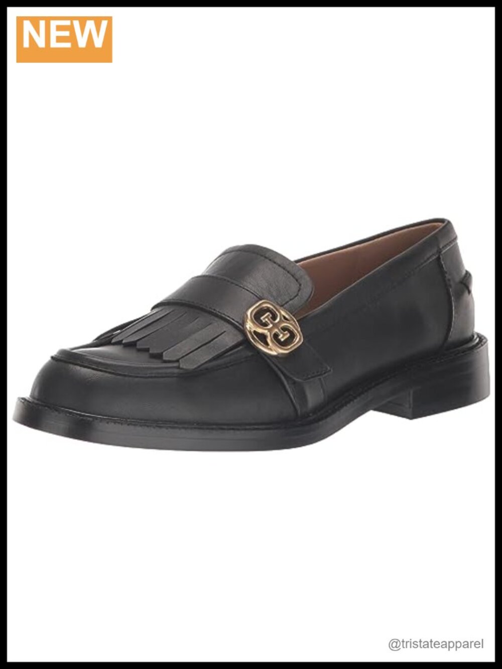 Leather Loafers with Fringe Detail Business Casual Slip-On Shoes